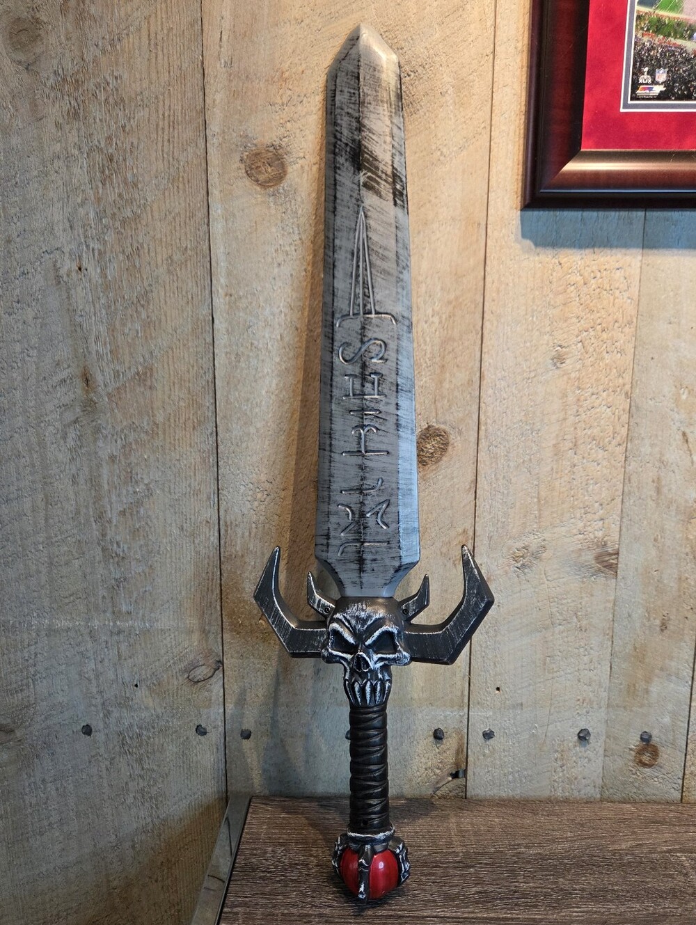 Vintage 1995 Rubie's Costume Co. Skull Warrior Sword - Halloween/Cosplay Prop